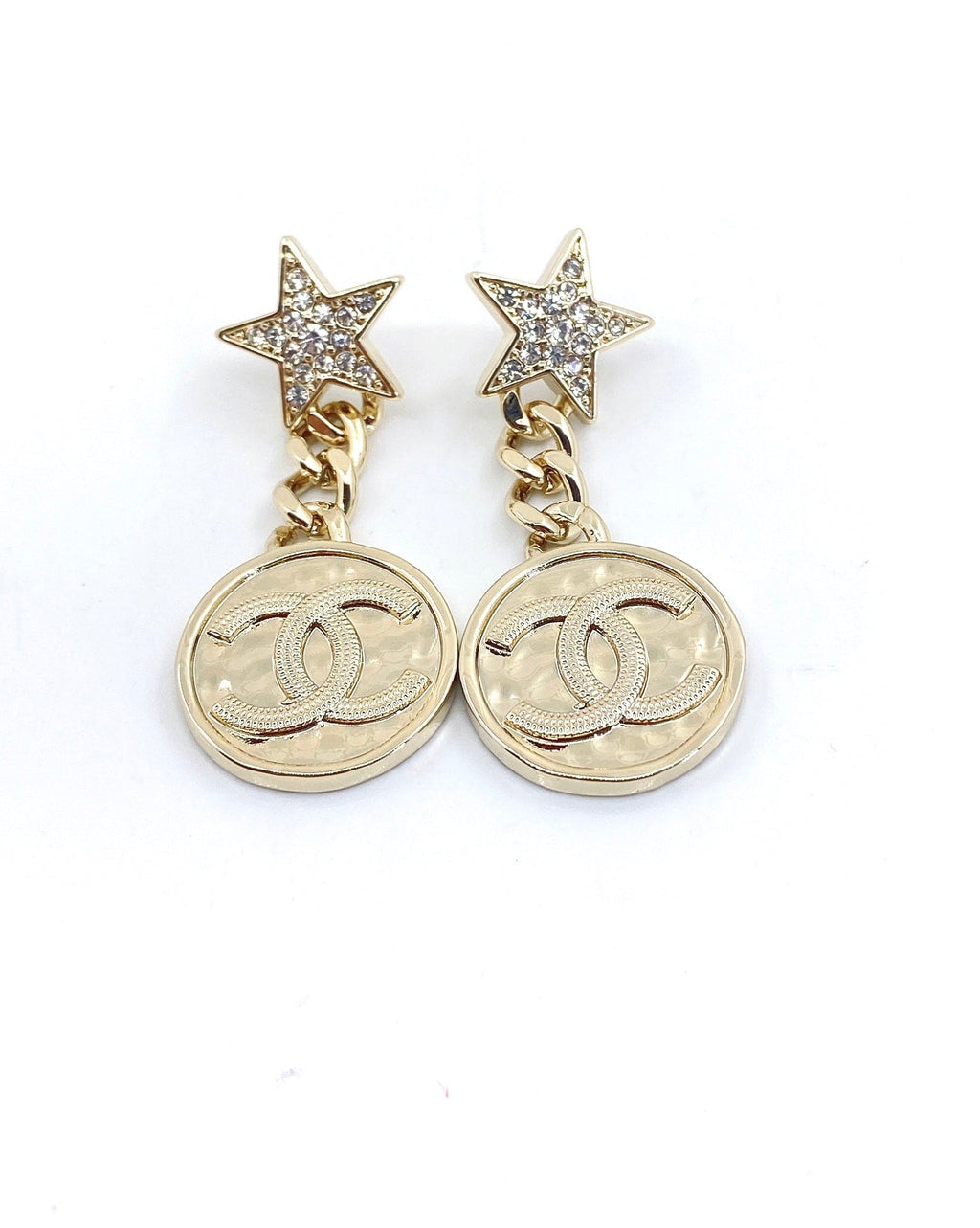 18K  Chanel Star Vintage Earrings