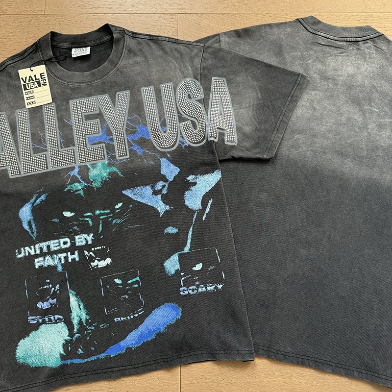 VALE USA United by Faith Rhinestone Graphic T-Shirt — context