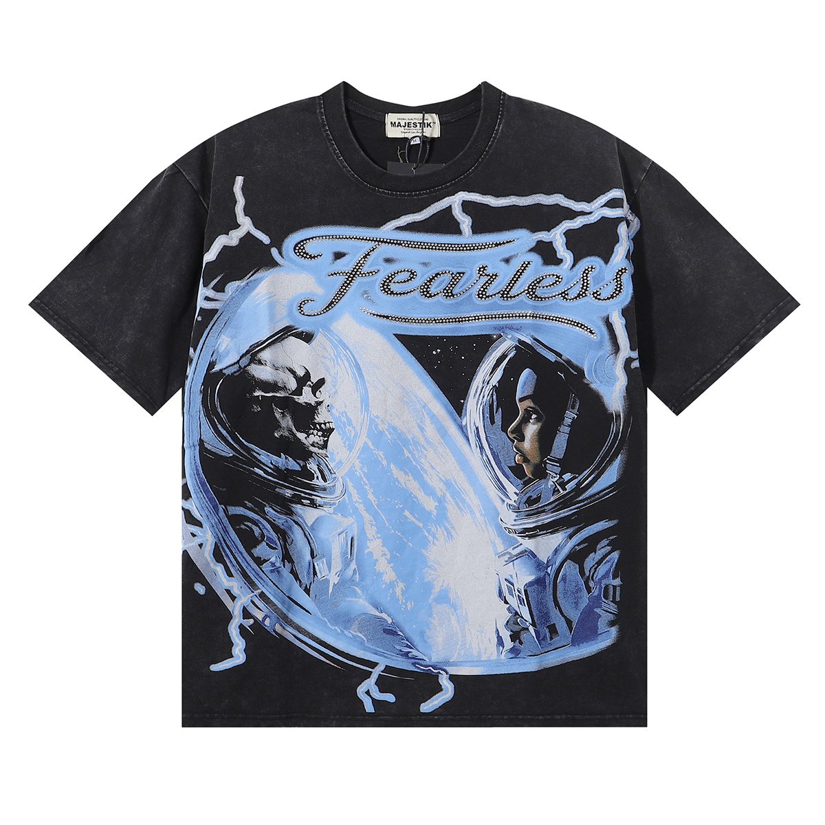 MAJESTIK Astronaut Skull Graphic T-Shirt — hero