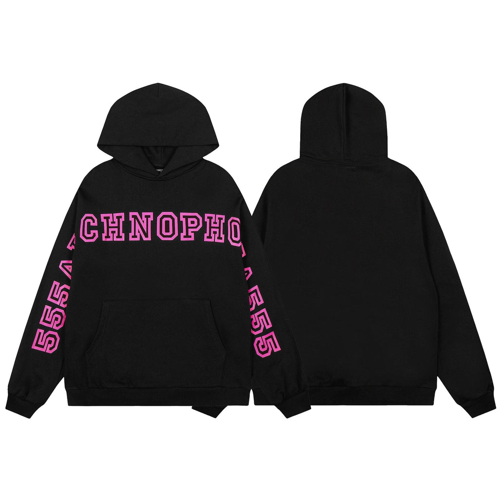 Sp5der Pink Lettering Hoodie & Jogger Matching Set — front