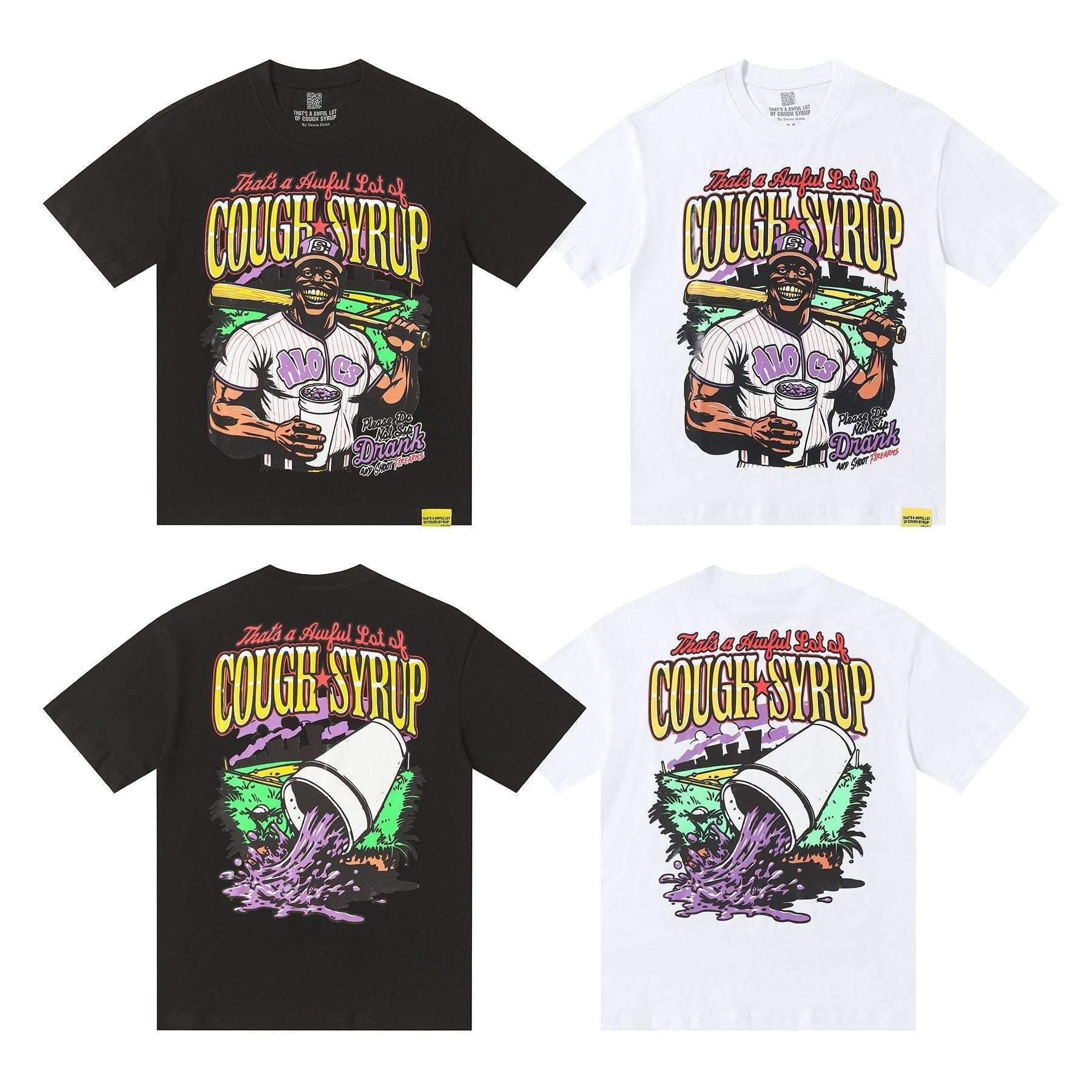 THAT'S A AWFUL LOT OF COUGH SYRUP Baseball Graphic T-Shirt — comparison