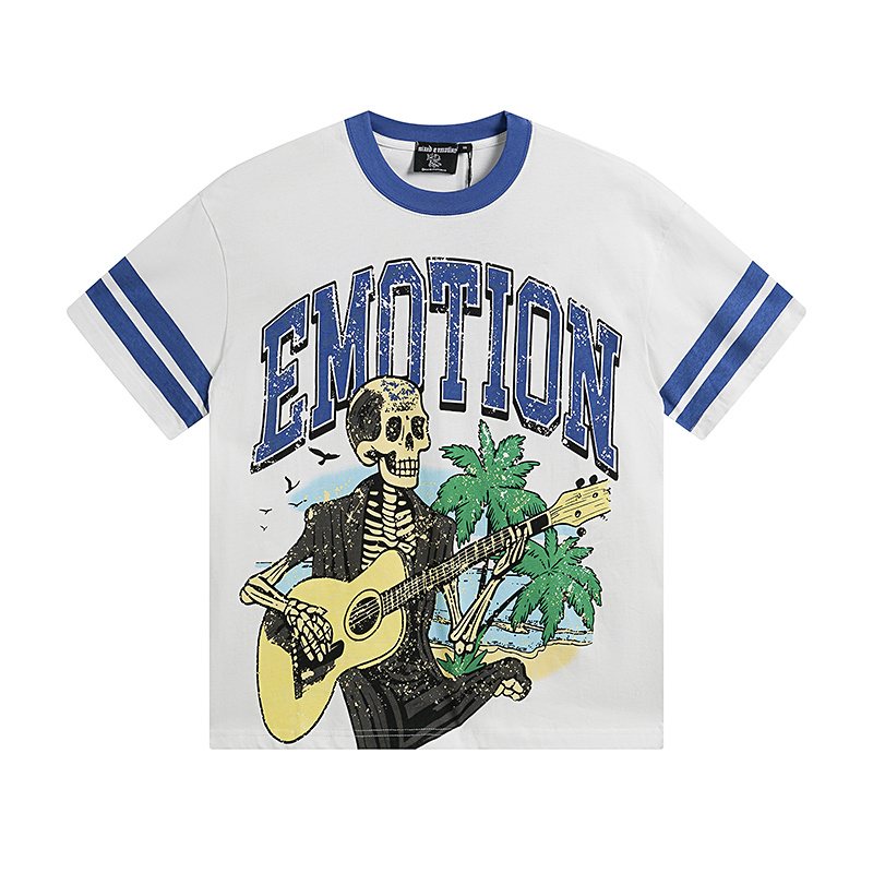 MIXED EMOTION Skeleton Guitar Graphic T-Shirt — hero