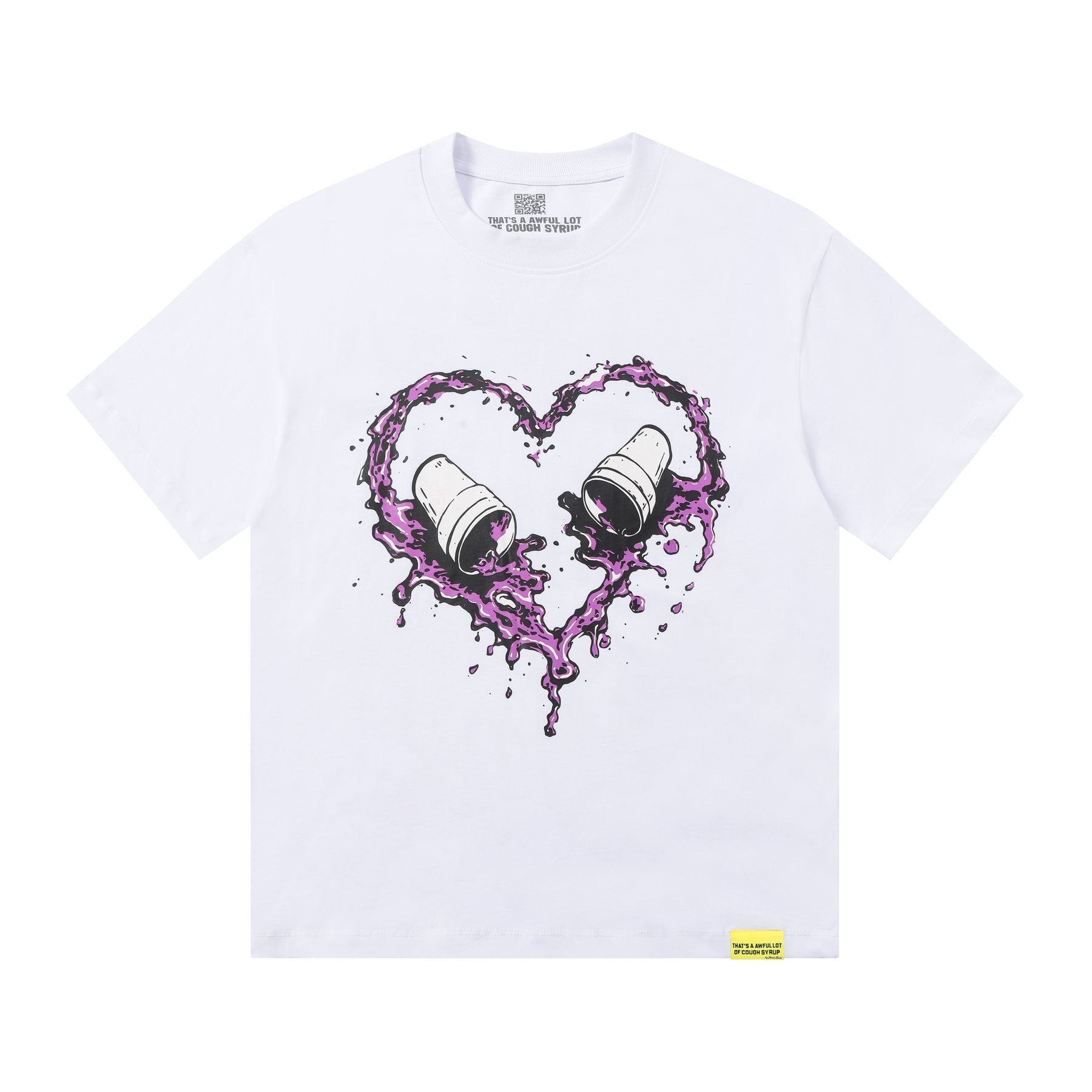 THAT'S A AWFUL LOT OF COUGH SYRUP Purple Front and Back Graphic T-Shirt — front