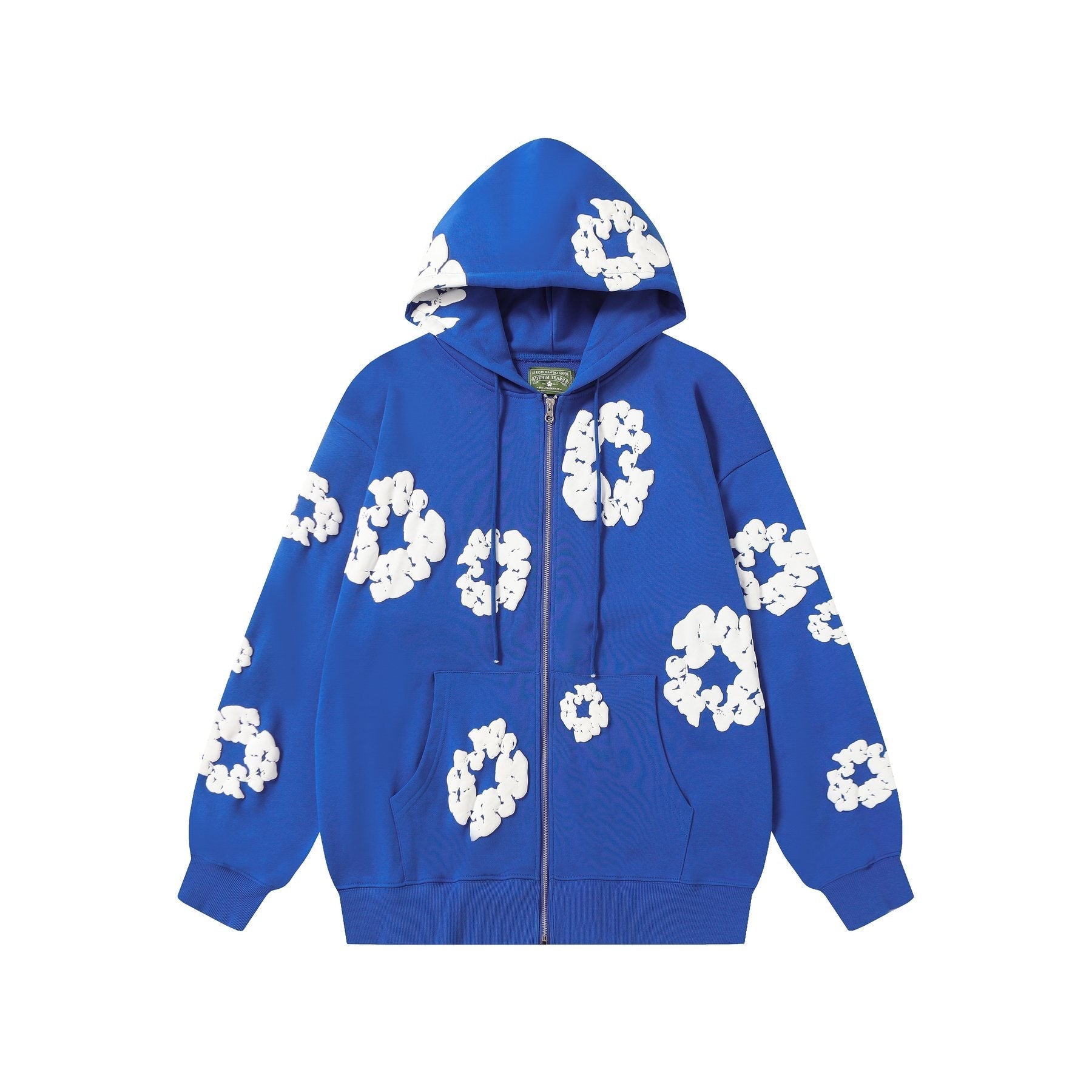 DENIM TEARS Floral Zip Hoodie — front