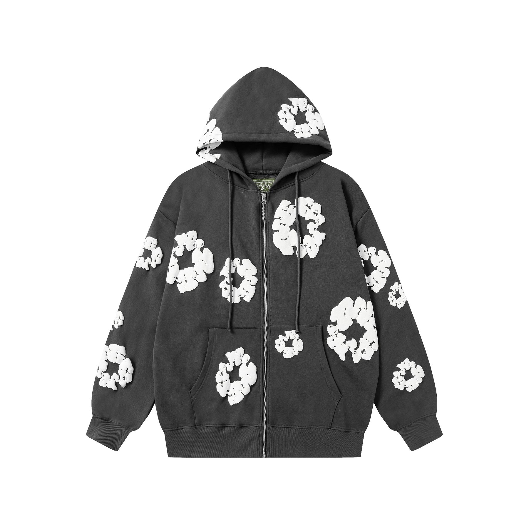 DENIM TEARS Floral Zip Hoodie — front