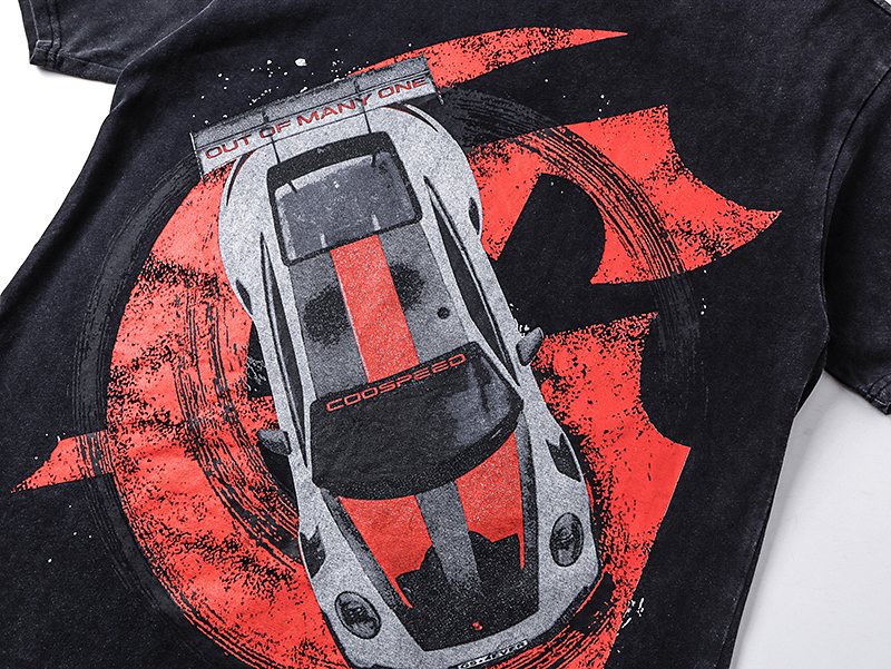Godspeed Race Car Graphic Short-Sleeve T-Shirt — detail