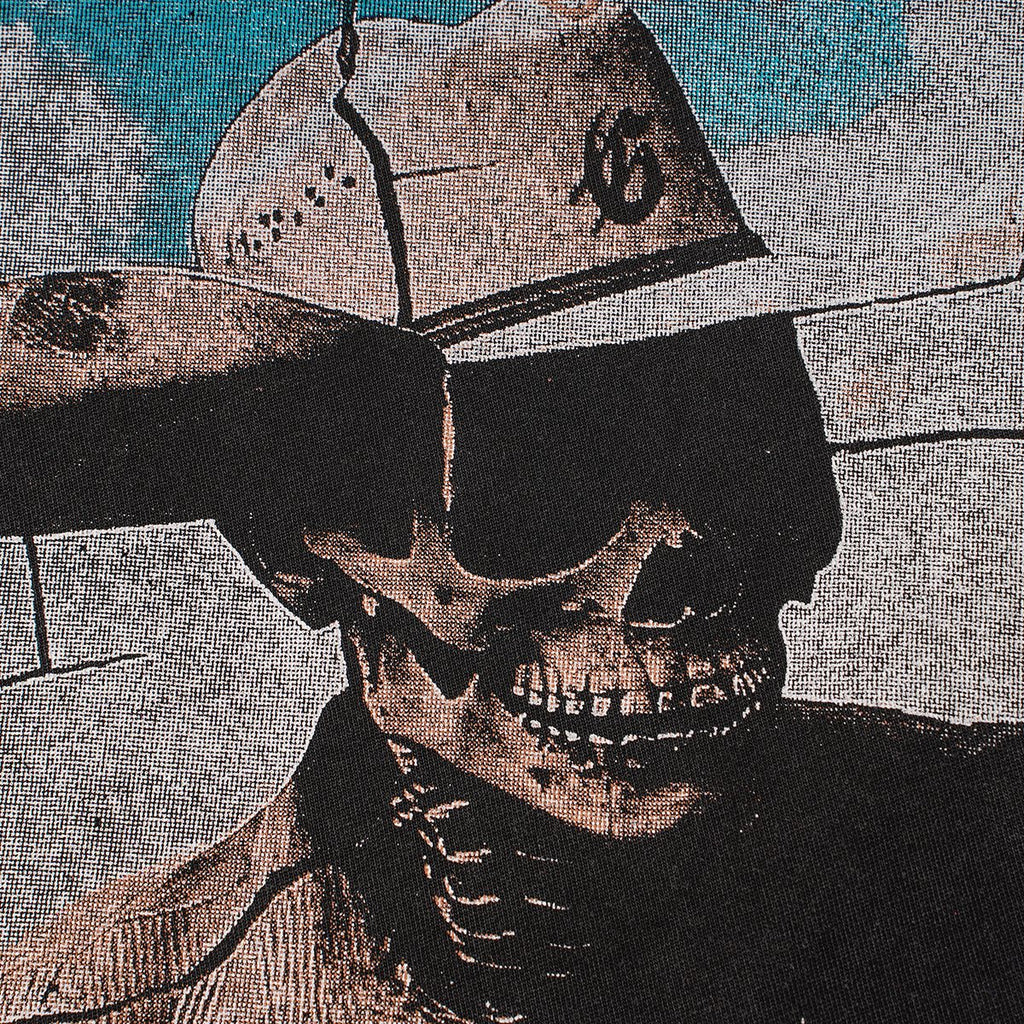 Godspeed Skeleton Guitar Graphic T-Shirt — detail