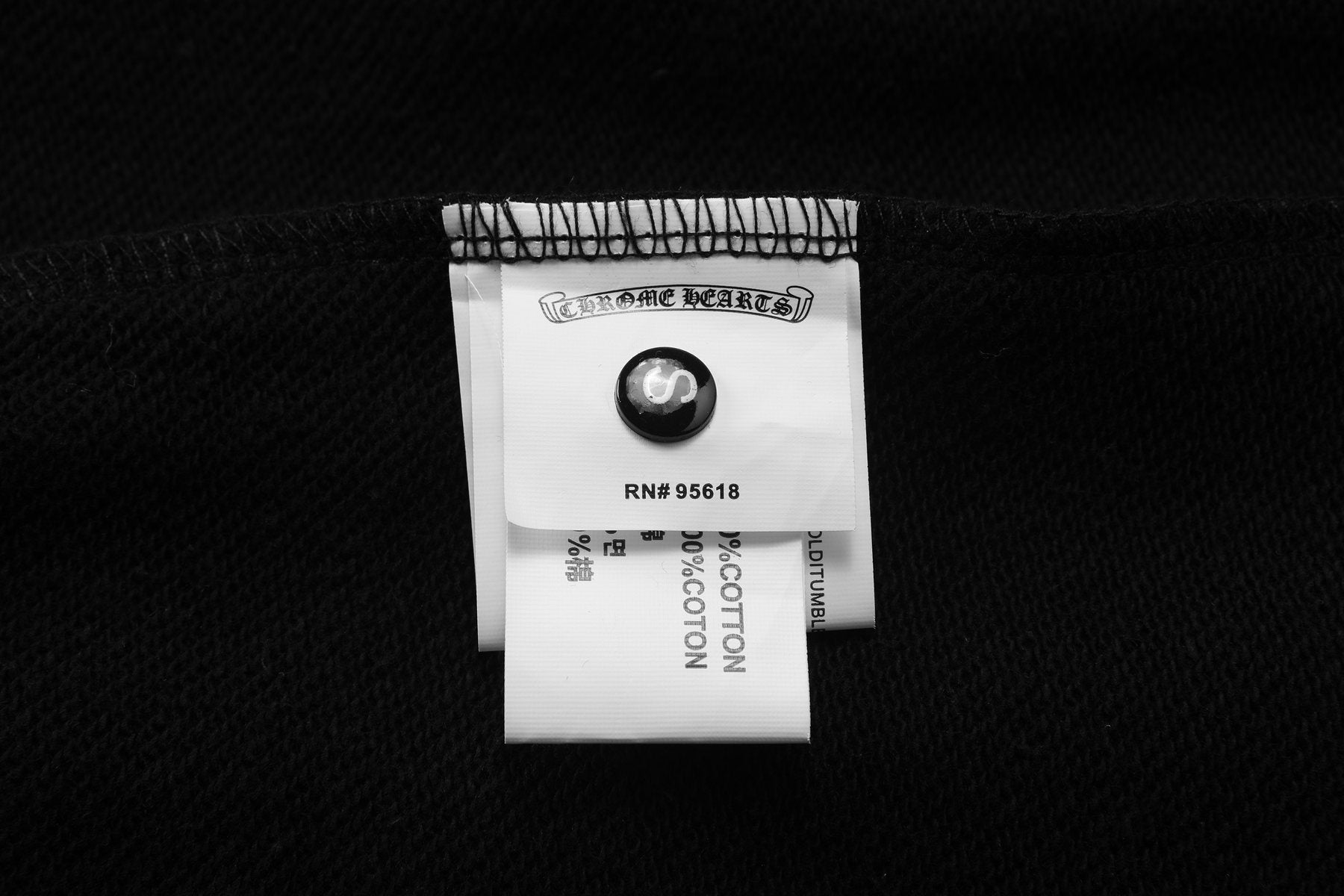 Chrome Hearts Front & Sleeve Graphic Crewneck Sweatshirt — neck_label