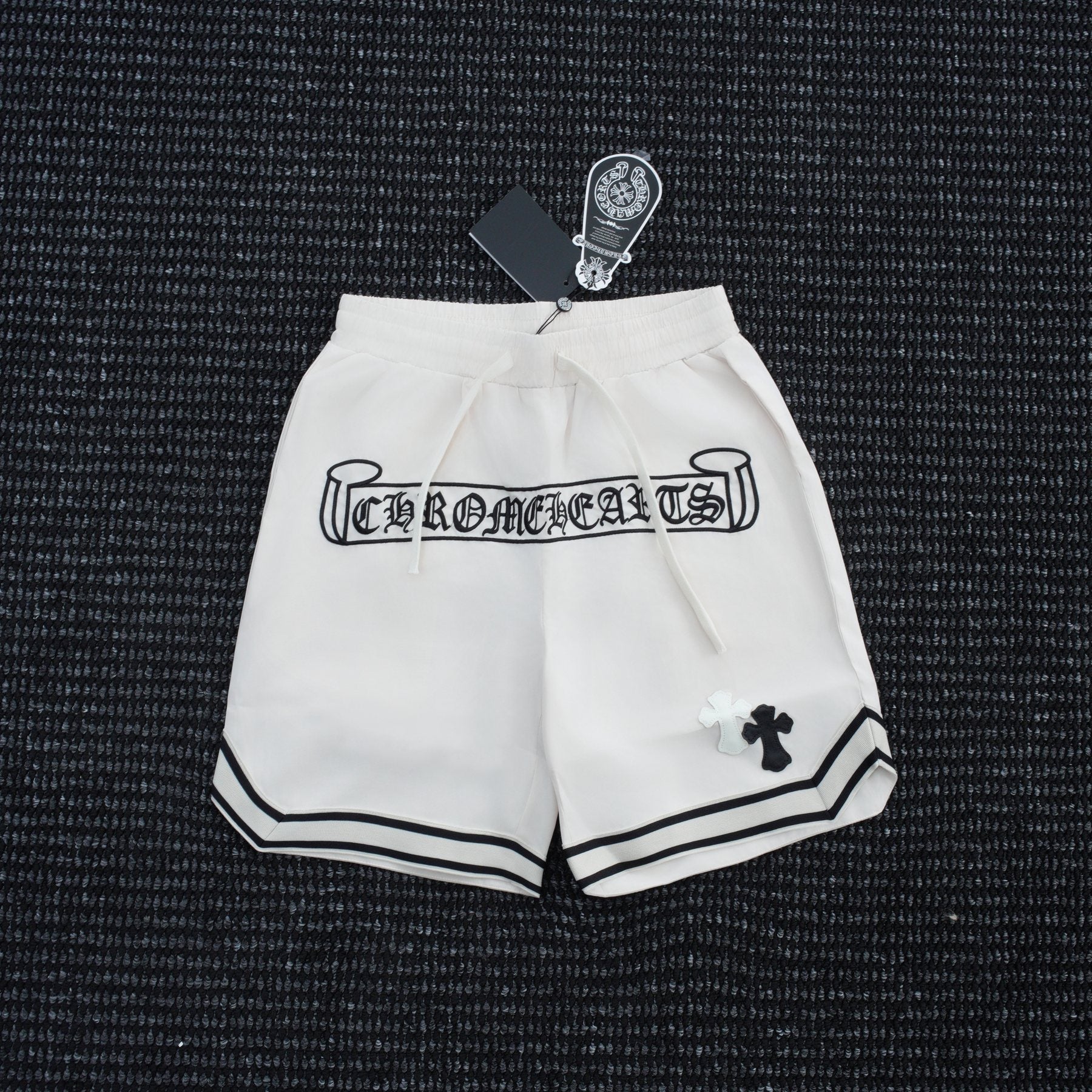 Chrome Hearts Cross Graphic Drawstring Shorts — front