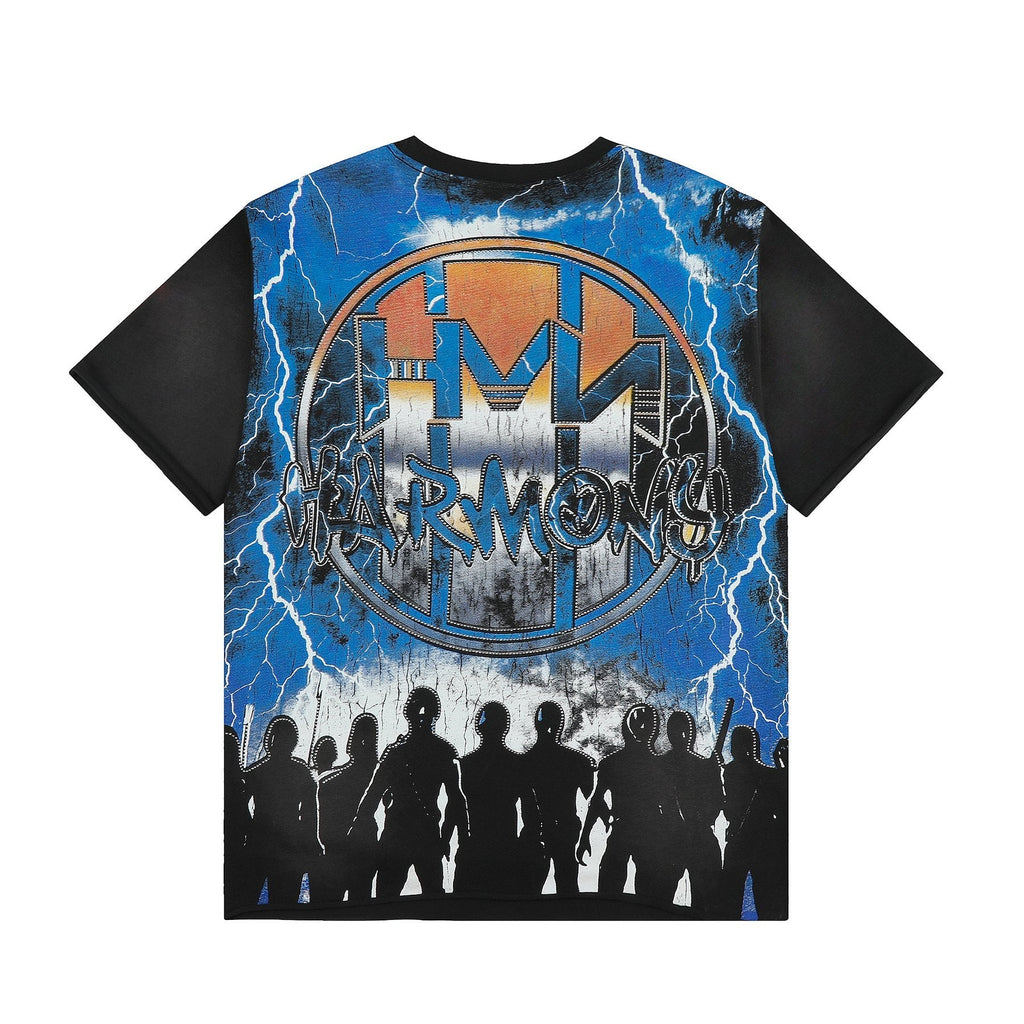 HARMONY Distressed Hem Graphic T-Shirt — back