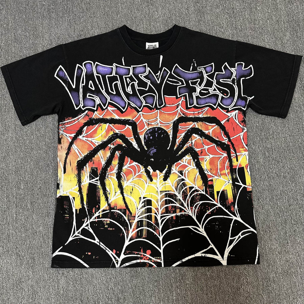 VALE USA Spider Web Graphic Short-Sleeve T-Shirt — hero