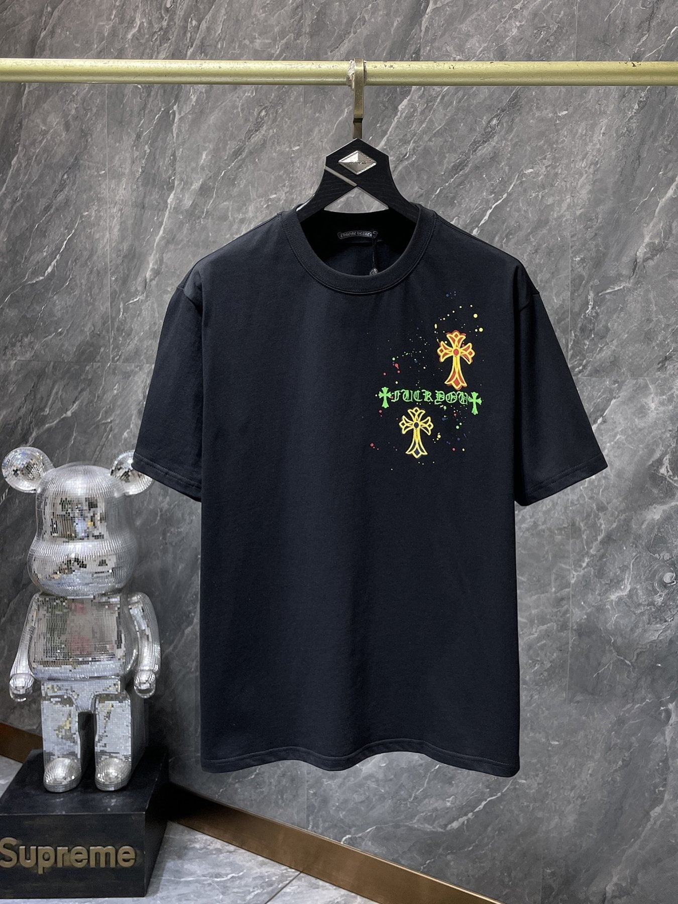 Chrome Hearts Cross Graffiti Graphic T-Shirt — front