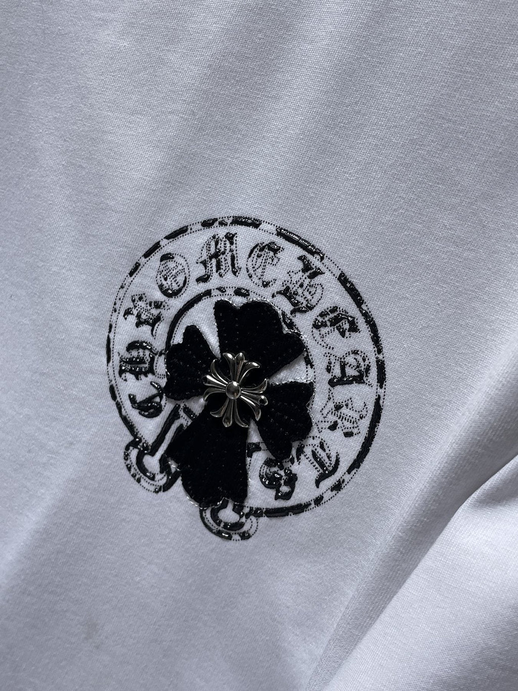 Chrome Hearts Cross Scroll Graphic Short-Sleeve T-Shirt — detail