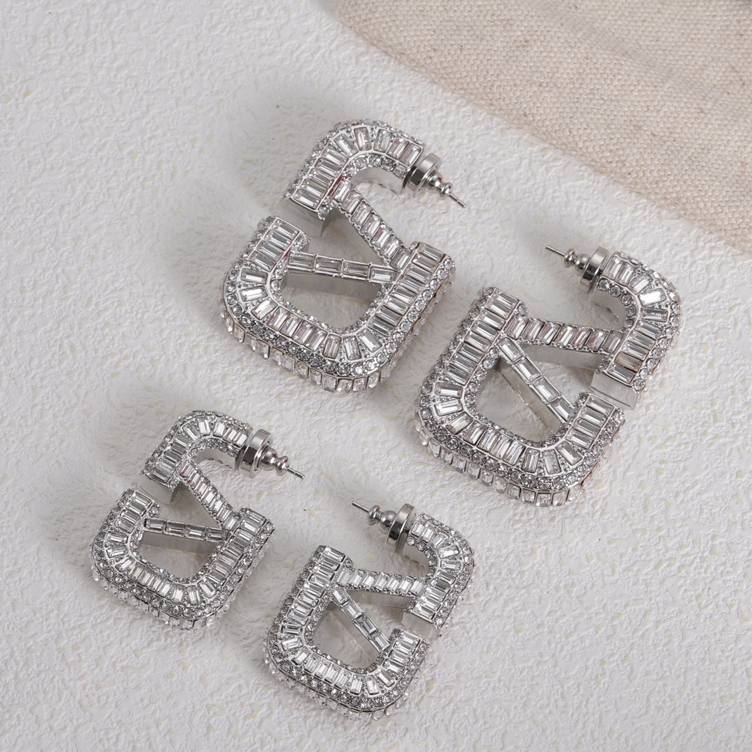 18K Valentino Crystals Earrings