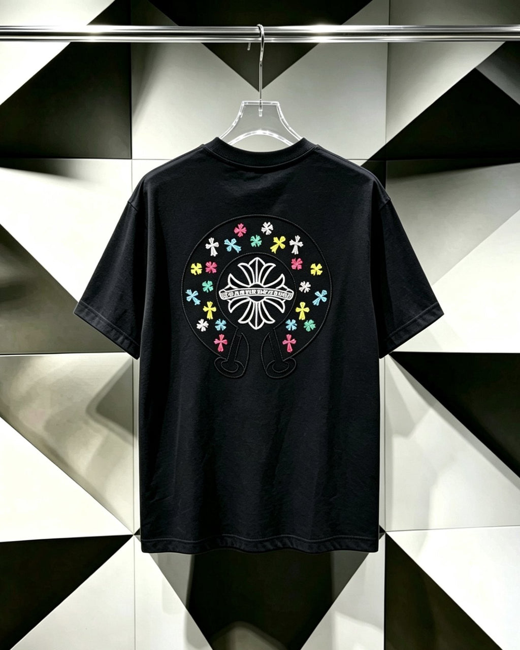 Chrome Hearts Horseshoe Cross Embroidered T-Shirt — back