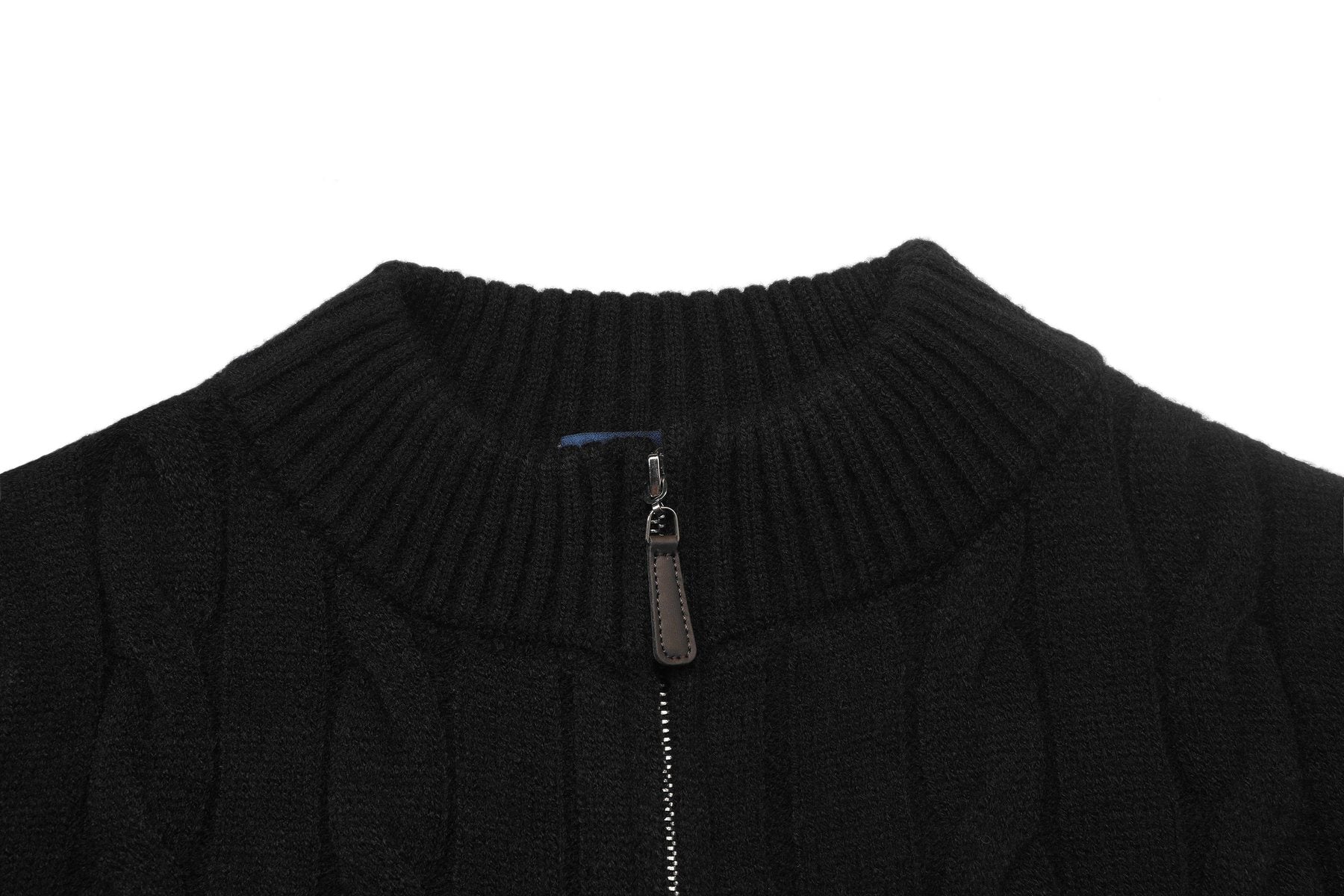 Test2-Ralph Lauren Cable-Knit Quarter-Zip Sweater — detail